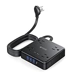 Surge Protector Power Strip 10 ft Cord - Flat Plug