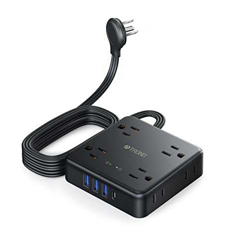 Surge Protector Power Strip 10 ft Cord - Flat Plug
