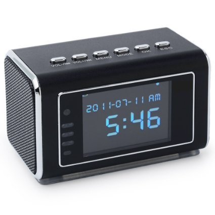 Online-Enterprises MVS02 Motion activated Top Secret Spy camera / Invisible IR lights / Automatic IR / constant record / battery backup power 6-8 hours / Hidden Camera (Black)