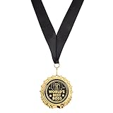 Juvale Gold Award Medal - Boss Gift - Made From Real Metal - Perfect for Birthdays, Gold, Black