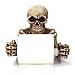 Skeleton Skulls Decorative Toilet Paper Holder in Scary Halloween Decorations As Bathroom Decor Wall Plaques, Sculptures and Novelty Bath Accessories or Spooky Skulls & Skeletons for Medieval & Gothic