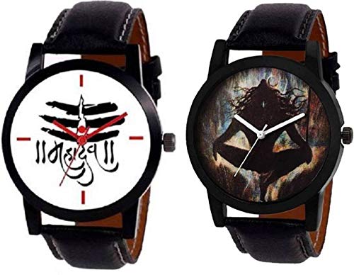 Multi Color Dial Party Wear Watches for Men & Boys (Pack of 2 God-BR-65)