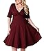 Nemidor Women's Vintage 1950s Style Sleeved Plus Size Swing Dress