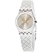 Swatch Materassino Silver Dial White Siliconie Strap Ladies Watch LK365