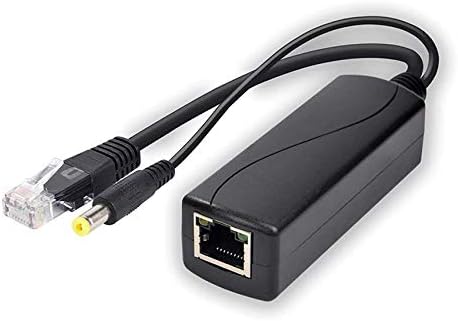 Ubibot POE Splitter for GS1-AETH device, DC 12V Output, IEEE 802.3af Compliant, for Non-PoE IP Camera, AP, Router Voip Phone