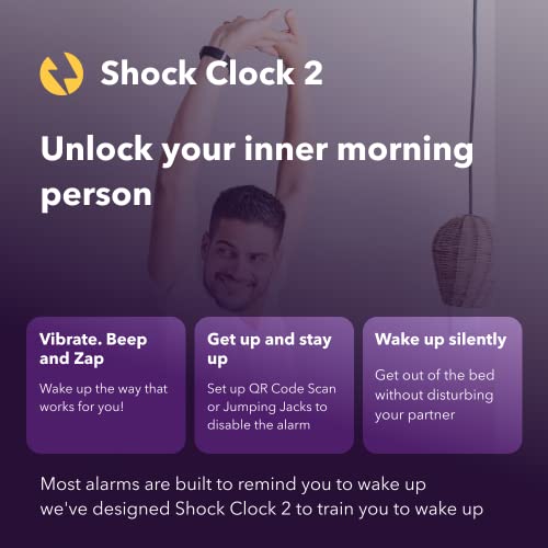 Shock Clock 2 Silent Alarm Clock Wearable Best Alarm Clock for Deep