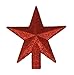 Kurt Adler 4" Petite Treasures Red Glittered Mini Star Christmas Tree Topper - Unlit primary