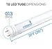 Hyperikon T8 T10 T12 LED Tube 3ft Light, 14W (30W-40W Equiv.), Ballast Bypass, Shatterproof, F30T12 Fluorescent Replacement, 1350 Lumens, 4000k, Frosted, Kitchen, Garage, Ceiling Lights - 4 Pack