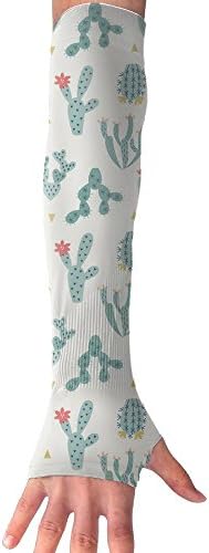 Desert Blue Cactus Outdoor Arm Sleeves Cover Glove Sunblock Cooler