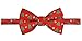Retreez Christmas Tree and Snowflakes Woven Microfiber Pre-tied Boy's Bow Tie - Red - 8-10 years