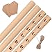 Craft Christmas Wrapping Paper Set - All Occasion Brown Kraft Wrap Kit - 4 Rolls Plus Twine and Gift Cards - Modern Rose Gold Polka Dot Design - Perfect for Birthdays, Weddings, Holidays & More