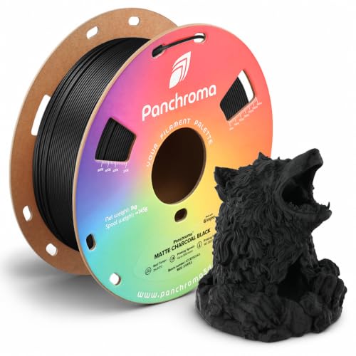 Polymaker Panchroma Matte PLA Filament, Matte Charcoal Black 1.75mm 1kg 3D Printing Filament, Formerly Polyterra Matte 3D Printer PLA Filament, Fit Most FDM 3D Printers, 1kg Spool (2.2lbs)