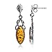 Ian and Valeri Co. Amber Sterling Silver Celtic Marquise Shape Stud Earrings