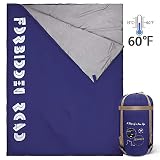 Forbidden Road Double Sleeping Bag Winter 30 ℉/60 ℉ 2 Person Water Resistent Lightweight Envelope Sleeping Bags 380T Nylon with Free Carrying Bag Perfect for 4 Season Camping Backpacking Hiking