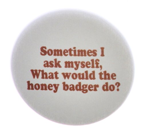 A&T Designs What would the honey badger do? 2.25" Keychain Humor Quote