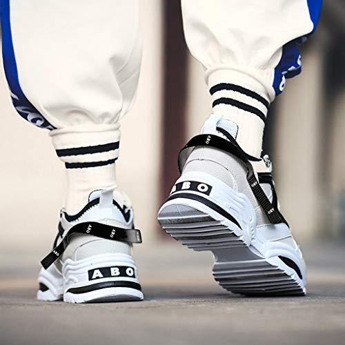 DondPO Men's Walking Athletic Shoes Fashion Casual Sneaker Cross Training Running Footwear for Men Tennis Racquetball White
