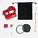 Luxebell Aluminium Alloy Skeleton Thick Solid Protective Case Shell with 52mm Uv Filter for Gopro Hero Black, Silver Camera - Wide Angle Mode Have No Vignetting (Hero 6 Case Red)
