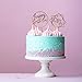 Gold Happy Birthday Cake Topper Acrylic Cupcake Topper Glitter Birthday Cake Supplies Party Event Decorations (6 pieces)
