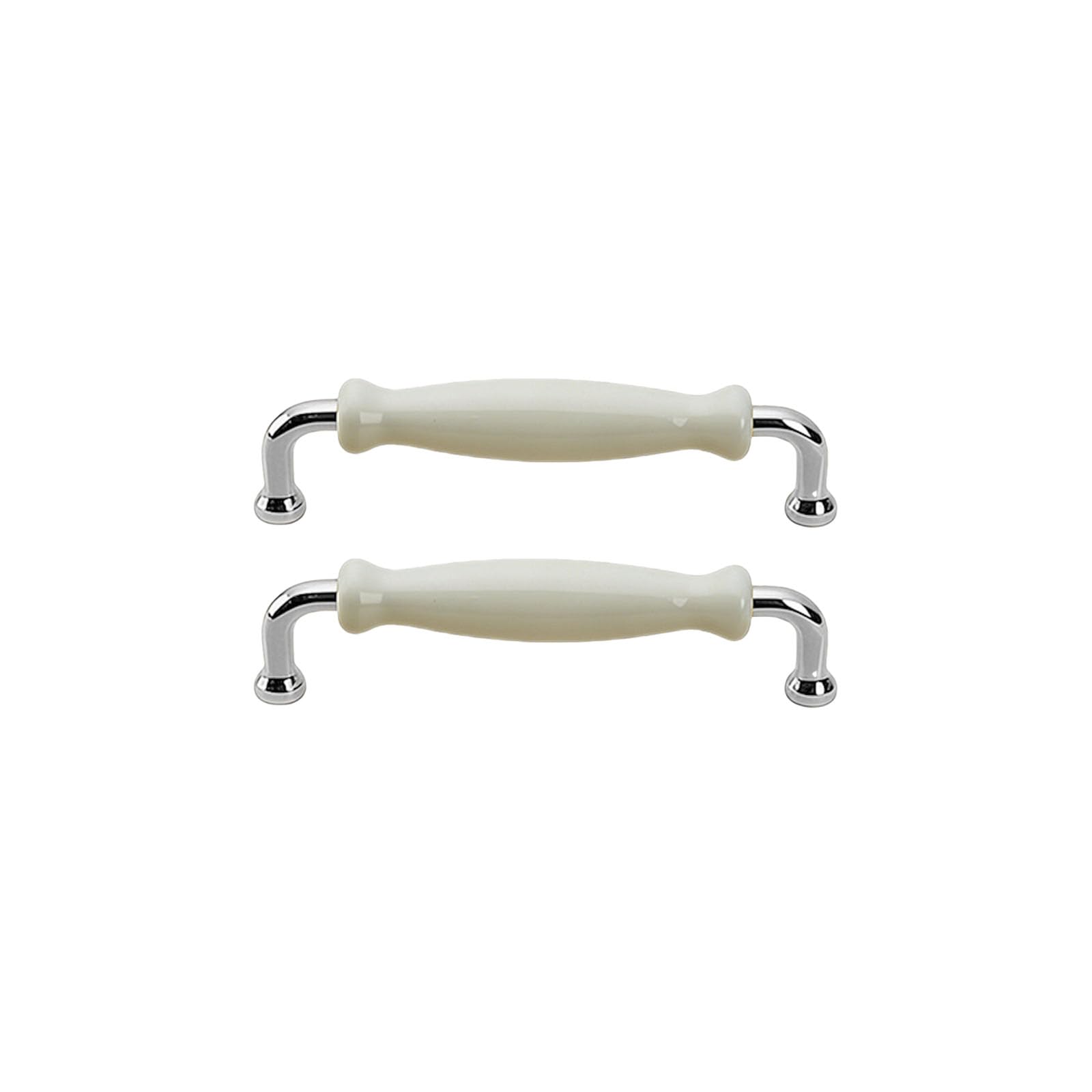 2PCS Cupboard Handle, Ceramic Zinc Alloy Cabinet Handle, Kitchen Drawer Door Handles, Door Knobs for Replacement, for Drawer, Kitchen Cabinet, Bathroom Cabinet, Wardrobe Door(Hole Centre: 128mm)