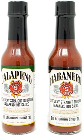 Hot Sauce - Kentucky Straight Bourbon - Jalapeno Hot Sauce &amp; Habanero Hot Sauce - 2 Pack (10oz)