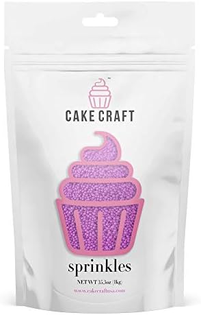 Cake Craft Sprinkles Lilac Nonpareils 3.53 Ounces