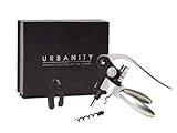 Urbanity Rabbit Wine Opener Set: Lever Cork Puller, Foil Cutter and Corkscrew Replacement Worm