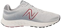 New Balance Men's 520 V8 Running Shoe, Grey/Red, 12