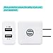 USB Wall Charger, Kiomi 2-Pack Universal USB Travel Home Dual Ports 2.1A & 1.0A - 5V Power Adapter for Smartphone, iPhone, iPad, iPod, Samsung, HTC, LG, Nokia (Black & White)