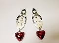 Oh. baby Charming Metal Nipple Clamps Clover Style, Bdsm Toys (red heart)