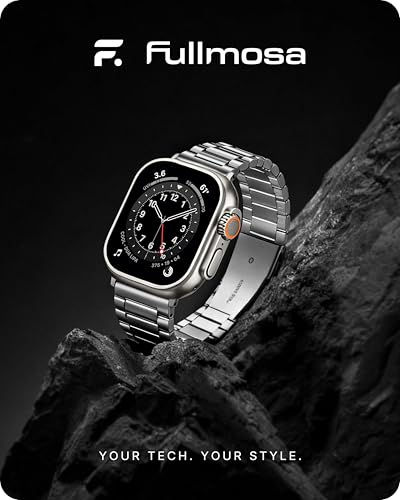 Fullmosa Correa Compatible Con Apple Watch 49mm 46mm 45mm 44mm 42mm 41mm 40mm 38mm,Pulsera de Repuesto Acero Inoxidable Con Case Para Apple Watch Ultra Se 3/2/1 Series 11/10/9/8/7/6/5/4/3/2/1