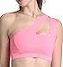 RUNNING GIRL One Shoulder Sports Bra Workout Yoga Bra Sexy Cute Medium Support(2030 Pink,L)