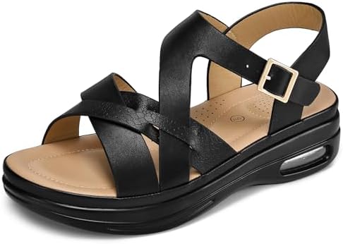 Amazon.com | Luca Grossi Women's Slingback Sandal, Black, 22.5 cm