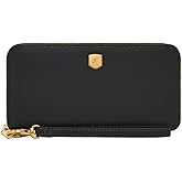 Fossil Women's Lennox Leather Zip Around Clutch Wallet, Medium Brown (Model: SL10037200)