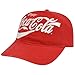 Coca-Cola Men's Adjustable Cap in Washed Twill, Red, One Size