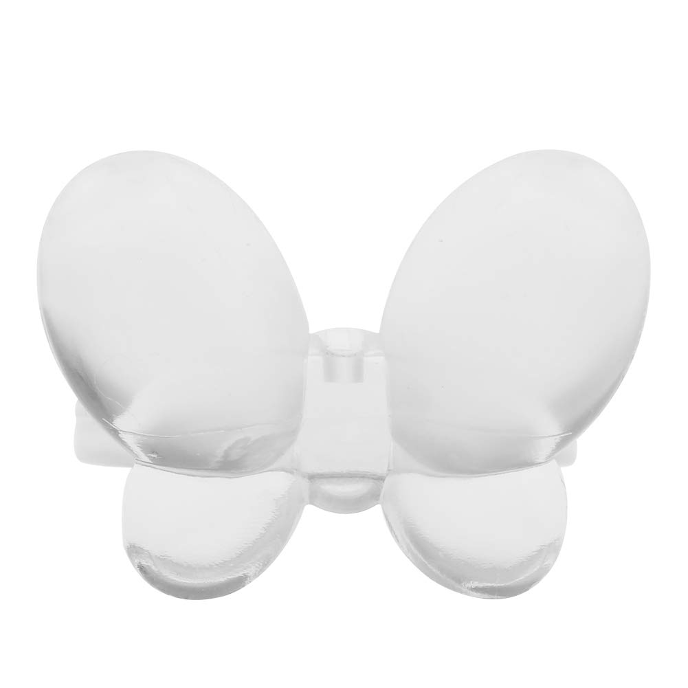 Sonew Nail Art Display, 50pcs Nail Ring Color Chart Butterfly-Shaped Rosette Bottle Ring Ideal Tool for Manicure and Pedicure (01#Butterfly + Clear)