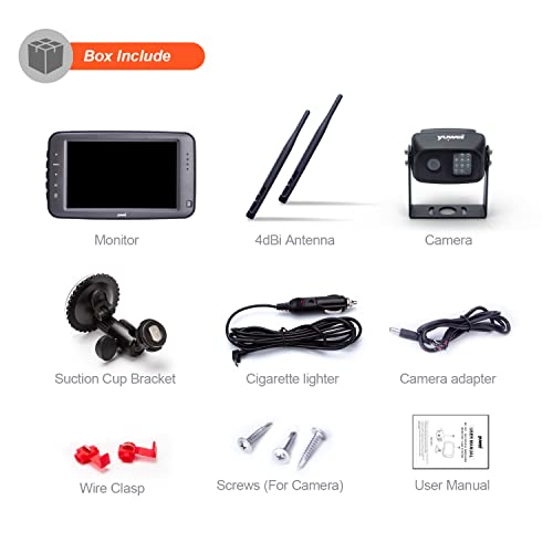 Wireless Backup Camera with 5 inch Split Screen, Ip69k Waterproof