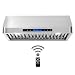 Cosmo QS75 30-in Under-Cabinet Range Hood 900-CFM | Ducted / Ductless Convertible Duct , Wireless Kitchen Stove Vent with LED Light , 3 Speed Exhaust , Fan Timer, Permanent Filter ( Stainless Steel ) primary