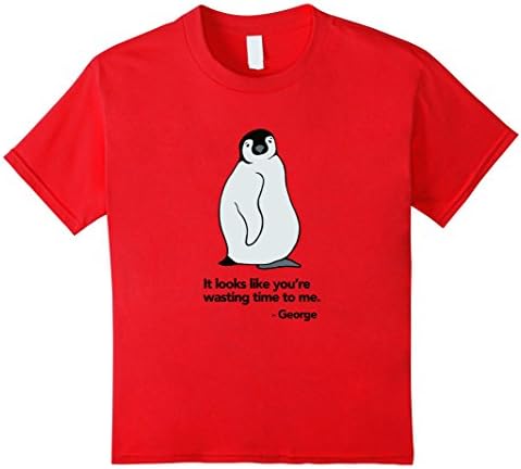 Kids Official MNS George the Penguin Tee 8 Red