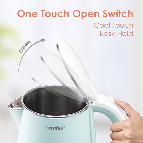 COMFEE' Electric Kettle Teapot 1.7 Liter Fast Water Heater Boiler 1500W