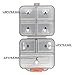 2 Pack Travel Pill Organizer Case Pocket Container, 7 Compartments Daily Pill Case for Vitamin/Fish Oil/Supplements, Translucent Black and Blue