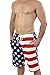 Exist Patriotic American USA Flag Lightweight Fleece Shorts Large