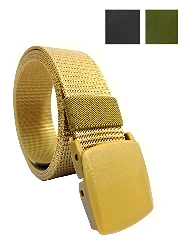image for LOCCOL Mens Gun Golf Military Tactical Ratchet Automatic Plastic Buckl