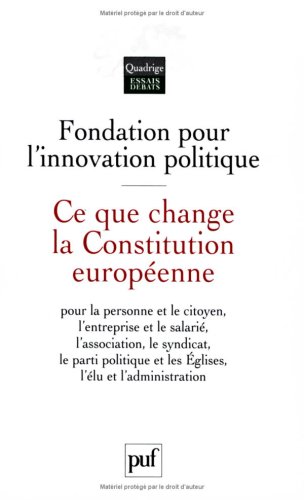 Ce que change la Constitution européenne