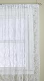 Lorraine Home Fashions Monaco Super Wide Tailored Window Panel, 120 by 72-Inch, Snow White, Set of 2