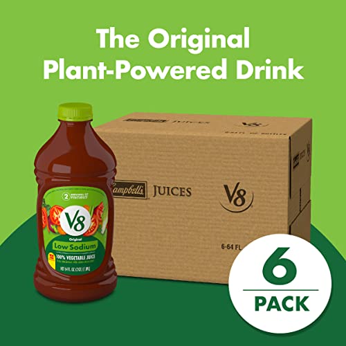 V8 Low Sodium Original 100 Vegetable Juice, Vegetable Blend with