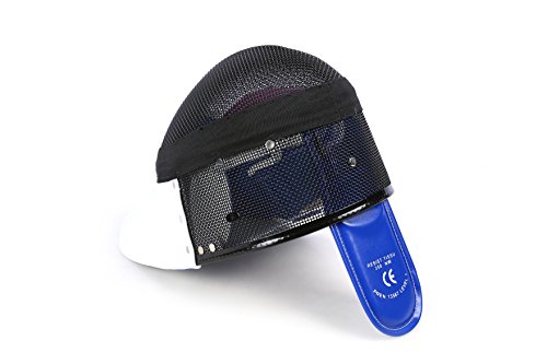 LEONARK Fencing Epee Mask Hema Helmet CE 350N Certified National Grade Masque - Fencing Protective Gear (Blue, Medium)
