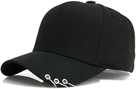 StyleOns Black Three Rings Baseball Cap Adjustable Hats (Black)