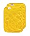 T-fal 2-Pack Medallion Design 100% Cotton and Silicone Pot Holder - Heat-Resistant Silicone Grip - Lemon