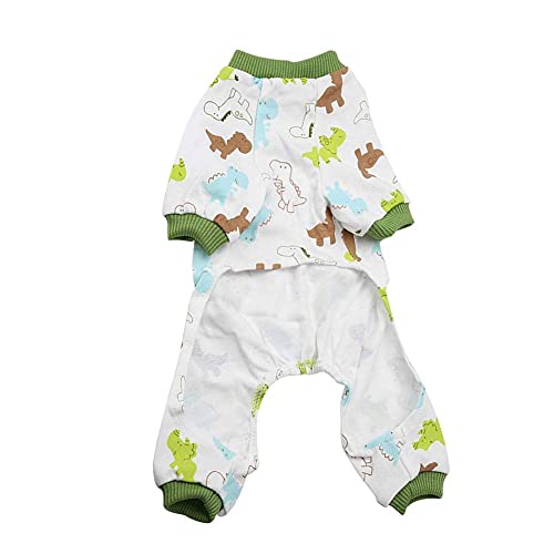TOPINCN Dog Puppy Cotton Jumpsuit Cat Small Pet Rompers Pajamas Clothing Soft Comfy Pets Apparel Home Daily Costume Bodysuit(M)