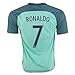 Ronaldo Jersey #7 Portugal Away Youth Soccer Jersey & Kids Shorts + Ronaldo #7 Drawstring Backpack Premium Football Gift for Boys Girls